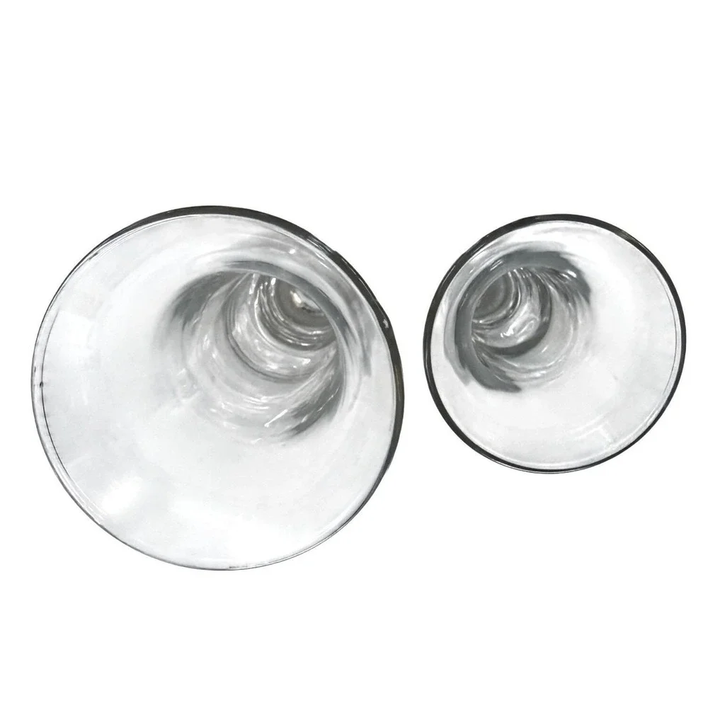 Crown Corning Horizon Bud Vase Set 8" & 10" Vintage Australian Crystal Glass-Box - Picture 6 of 13